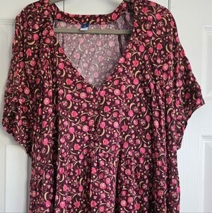 Old Navy Coral Dress with Short Sleeves